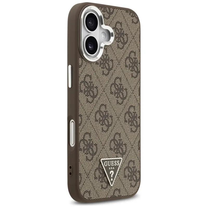 Guess 4G Triangle Logo MagSafe – Dėklas iPhone 17 (ruda)