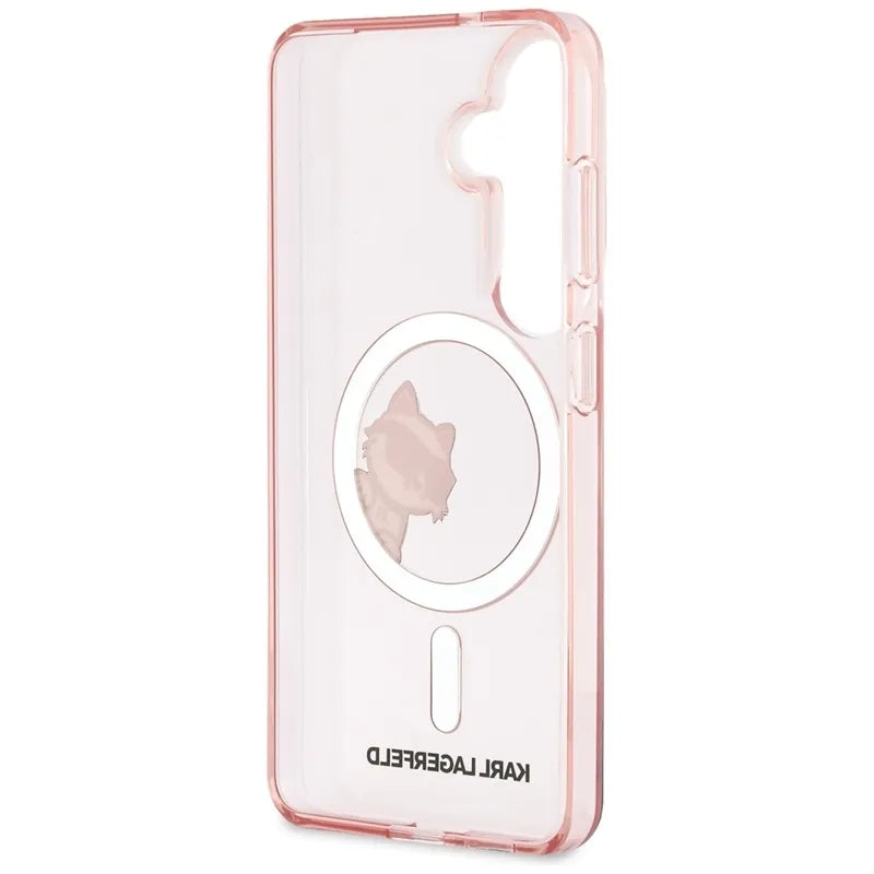 Karl Lagerfeld IML Peekaboo Choupette MagSafe – Samsung Galaxy S26 dėklas (rožinis)