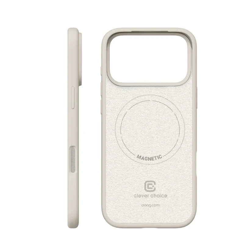 Crong Color Cover Magnetic – „MagSafe“ dėklas, skirtas „iPhone 17 Pro“ (smėlio spalvos)