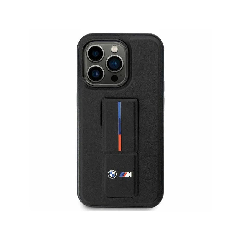 BMW Grip Stand Hot Stamp – dėklas iPhone 14 (juodas)