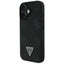 Guess Grained Hot Stamp Peony Triangle Logo MagSafe – Dėklas iPhone 16 (juodas)