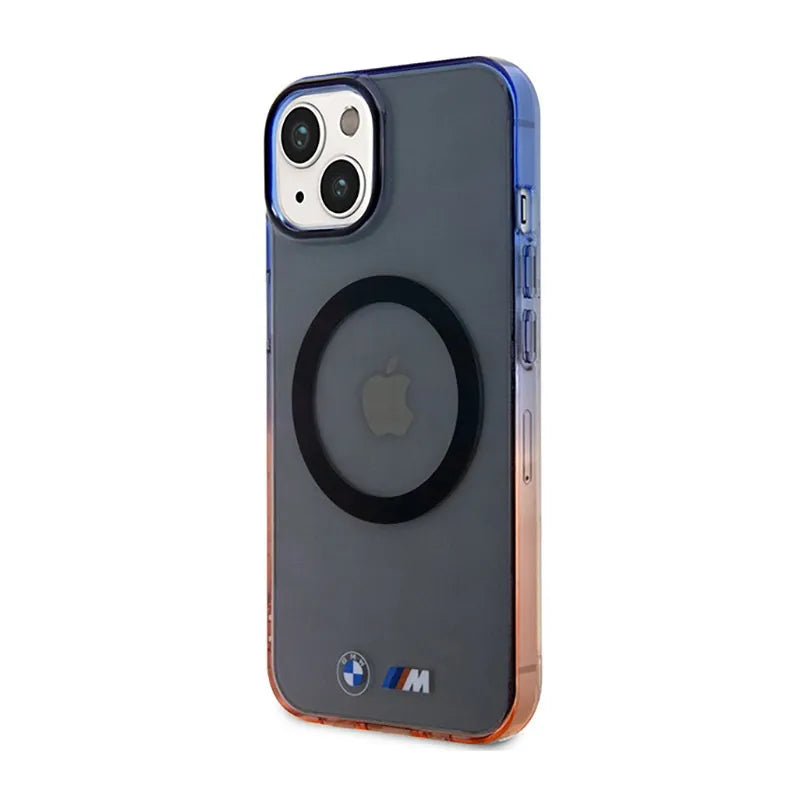 BMW Gradient Bumper MagSafe – dėklas „iPhone 14“ (pilkas)