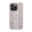 Guess 4G Printed Stripes MagSafe dėklas, skirtas iPhone 15 Pro (rožinis)