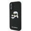 Karl Lagerfeld Silicone Double Heads Print MagSafe – dėklas iPhone 16 Plus (juodas)