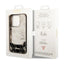 Guess Liquid Glitter Transculent 4G – dėklas iPhone 14 Pro (juodas)