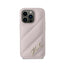 Karl Lagerfeld Diagonal Quilted Script – dėklas „iPhone 14 Pro Max“ telefonui (rožinis)