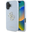 Guess Grained Big 4G Logo Small Classic Logo - dėklas iPhone 16 (mėlynas)