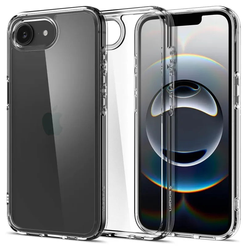 Spigen Ultra Hybrid – dėklas iPhone 17e / 16e (skaidrus)