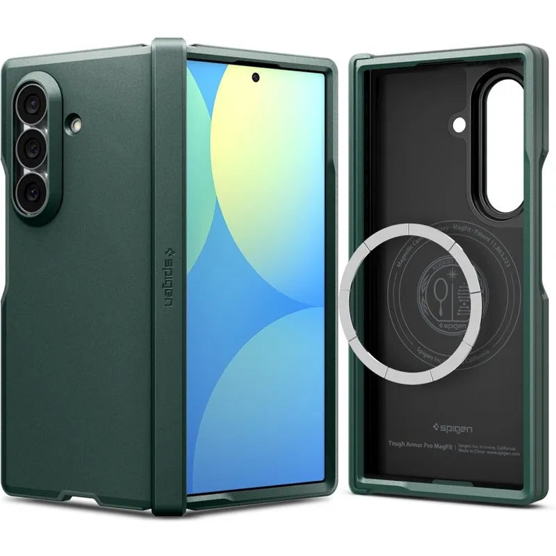 Spigen Tough Armor Pro MagSafe – dėklas Samsung Galaxy Z Fold 8 Ultra (Abyss Green)