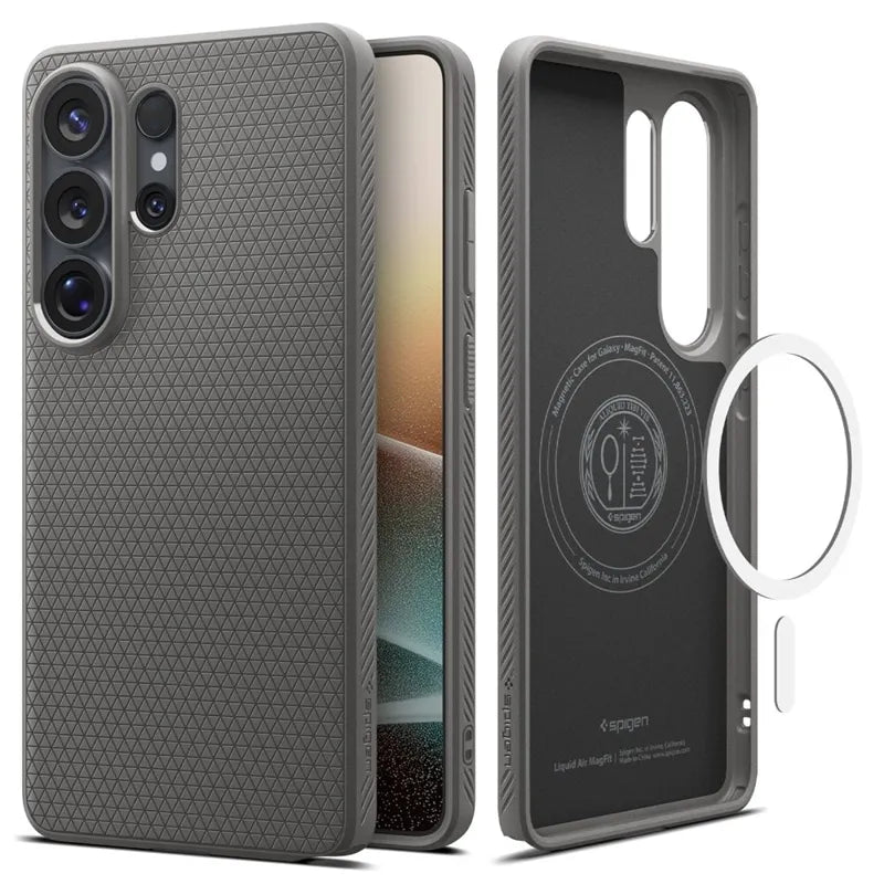 Spigen Liquid Air Mag MagSafe – dėklas, skirtas Samsung Galaxy S26 Ultra (Marble Gray)