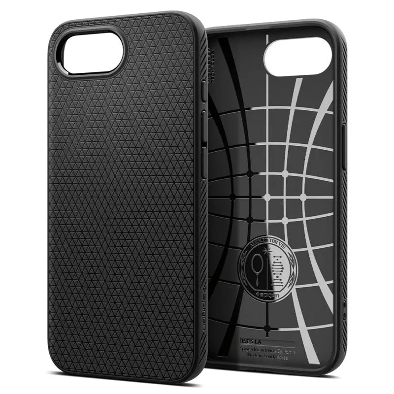 Spigen Liquid Air – dėklas iPhone 17e / 16e (Matte Black)