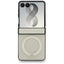 Guess Magnetic Ring Stand Grained Classic Logo MagSafe – Samsung Galaxy Z Flip 8 dėklas (smėlio spalvos)