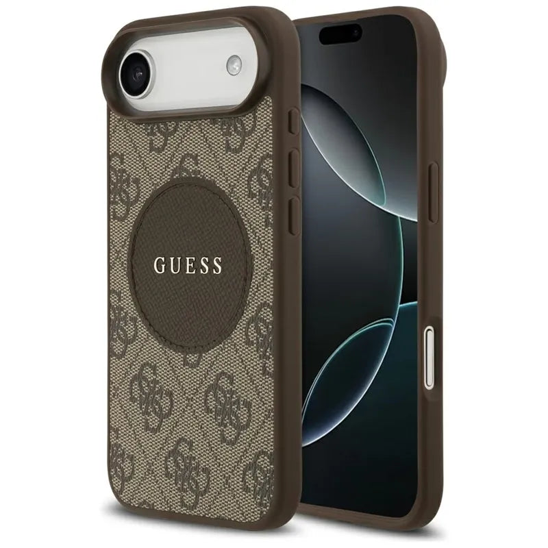 Guess 4G Circle Classic Logo MagSafe – Dėklas iPhone Air (Rudas)