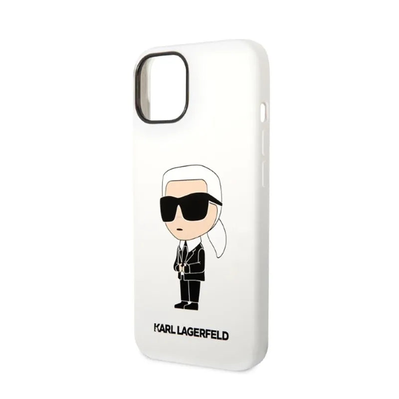 Karl Lagerfeld Silicone NFT Ikonik – dėklas iPhone 14 Plus (baltas)