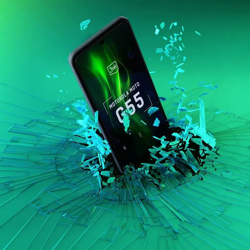 3mk HardGlass Max Lite – Grūdintas stiklas, skirtas Motorola Moto G55 5G (juodas)