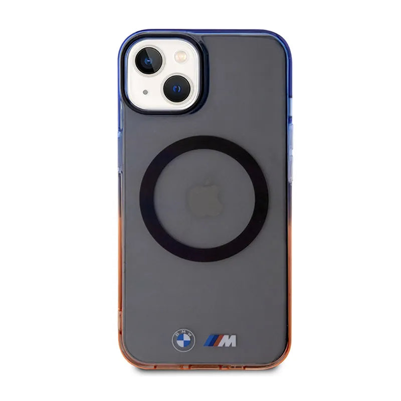 BMW Gradient Bumper MagSafe – dėklas „iPhone 14“ (pilkas)