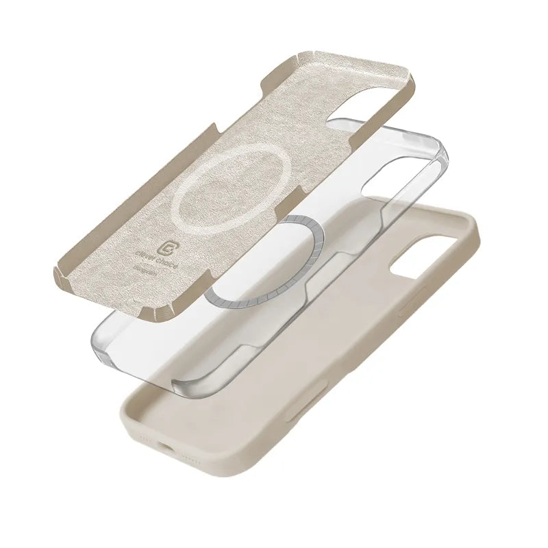 Crong Color Cover Magnetic - iPhone 16 Pro MagSafe dėklas (Stone Beige)