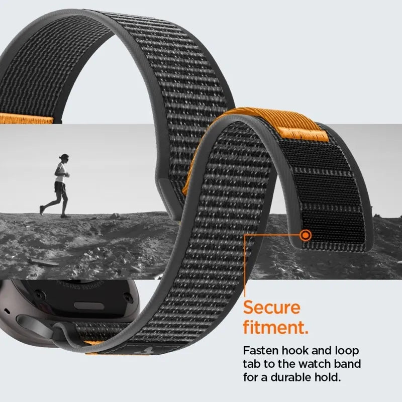 Spigen Athlex Air 2 – Apple Watch dirželis 44/45/46/49 mm (Active Black / Orange)