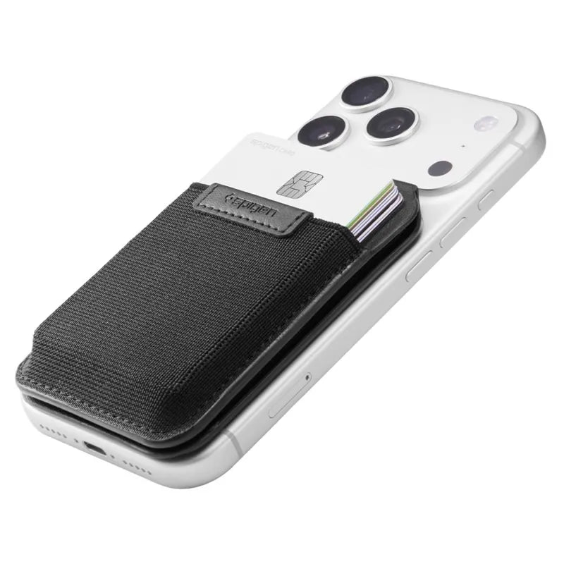 Spigen Slim Fold S314-4 MagSafe – magnetinė piniginė su stovo funkcija (juoda)