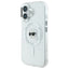 Karl Lagerfeld IML Metal Karl Head MagSafe – dėklas, skirtas iPhone 16 (baltas)