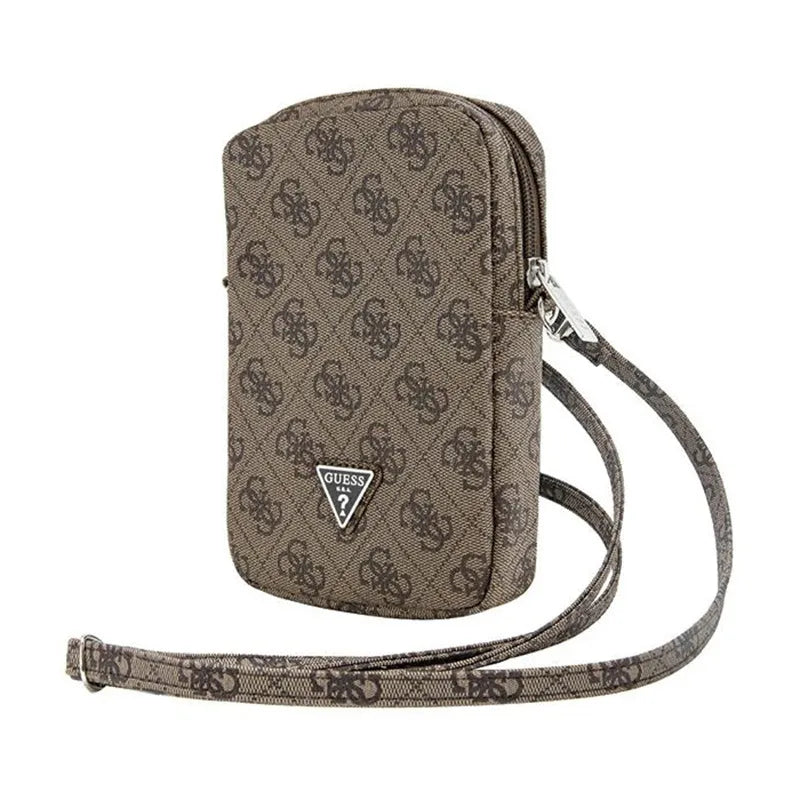 Guess Zip 4G Triangle – telefono krepšys (rudos spalvos)