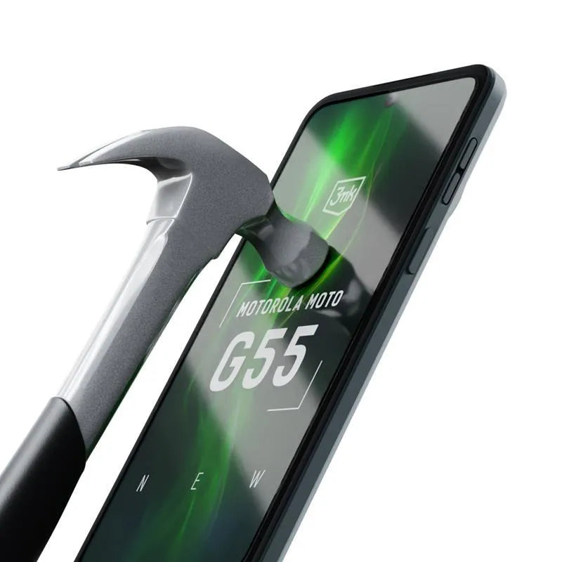 3mk HardGlass Max Lite – Grūdintas stiklas, skirtas Motorola Moto G55 5G (juodas)