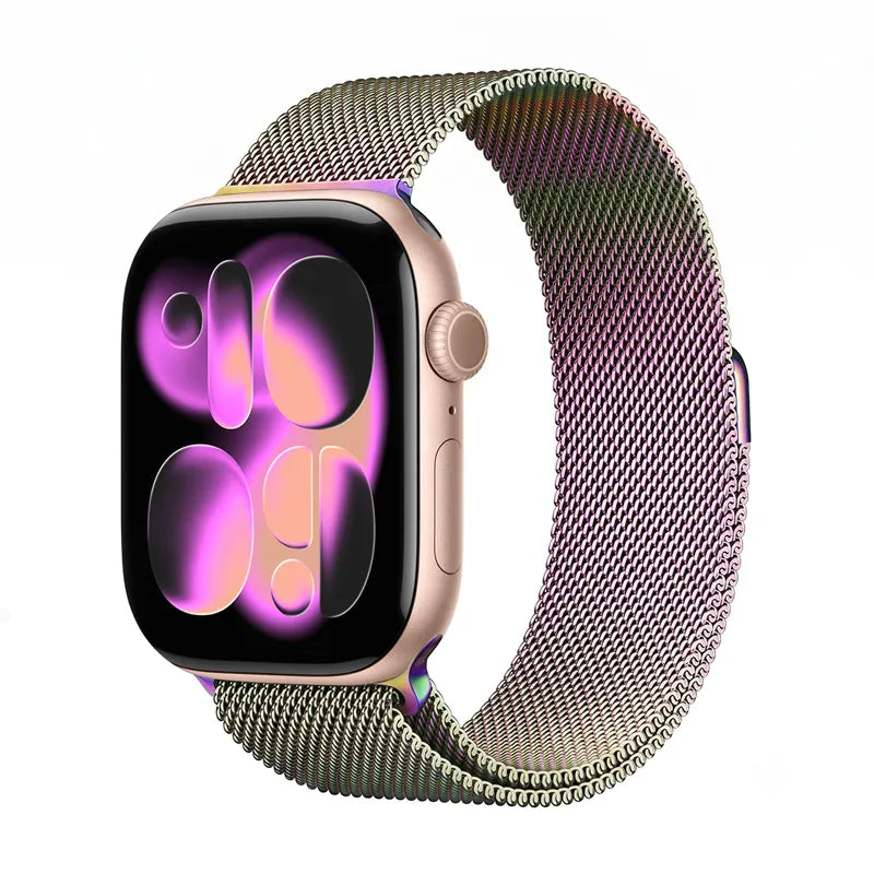Crong Milano Steel – nerūdijančio plieno dirželis Apple Watch 38/40/41/42 mm (violetinis)