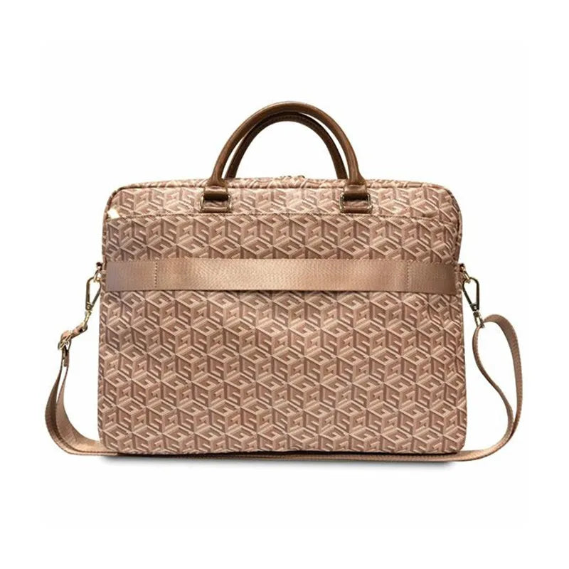 Guess GCube Stripes kompiuterio krepšys – 16" nešiojamojo kompiuterio krepšys (rudas)