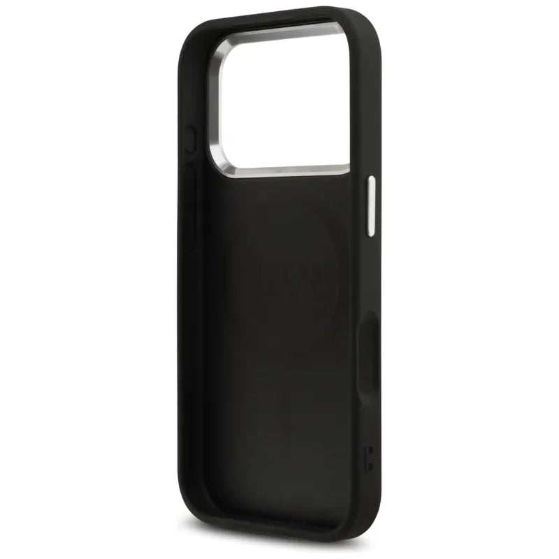 Guess 4G Classic Logo MagSafe – iPhone 17 Pro dėklas (juodas)