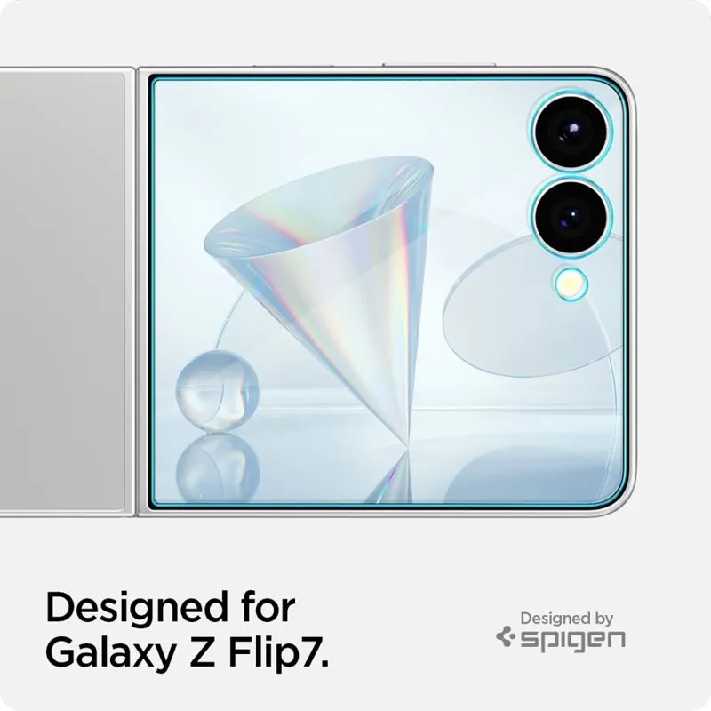 Spigen GLAS.TR EZ Fit HD 2-Pack – Grūdintas stiklas, skirtas Samsung Galaxy Z Flip 7