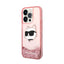Karl Lagerfeld Liquid Glitter NFT Choupette Head – dėklas iPhone 14 Pro Max (rožinis)