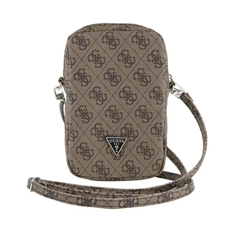 Guess Zip 4G Triangle – telefono krepšys (rudos spalvos)
