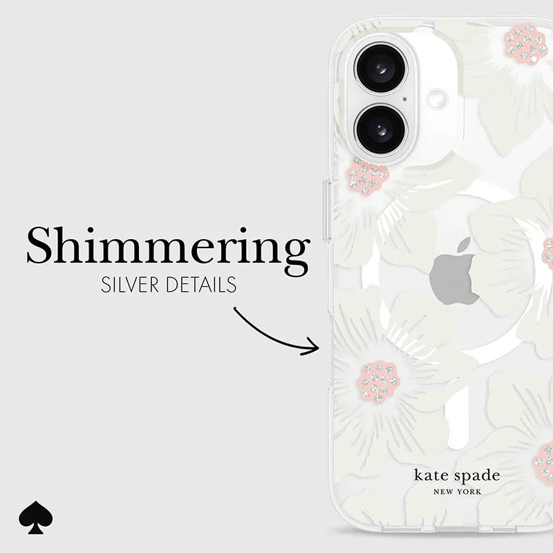 „Kate Spade New York“ apsauginis „MagSafe“ dėklas, skirtas „iPhone 16“ (Hollyhock Floral)