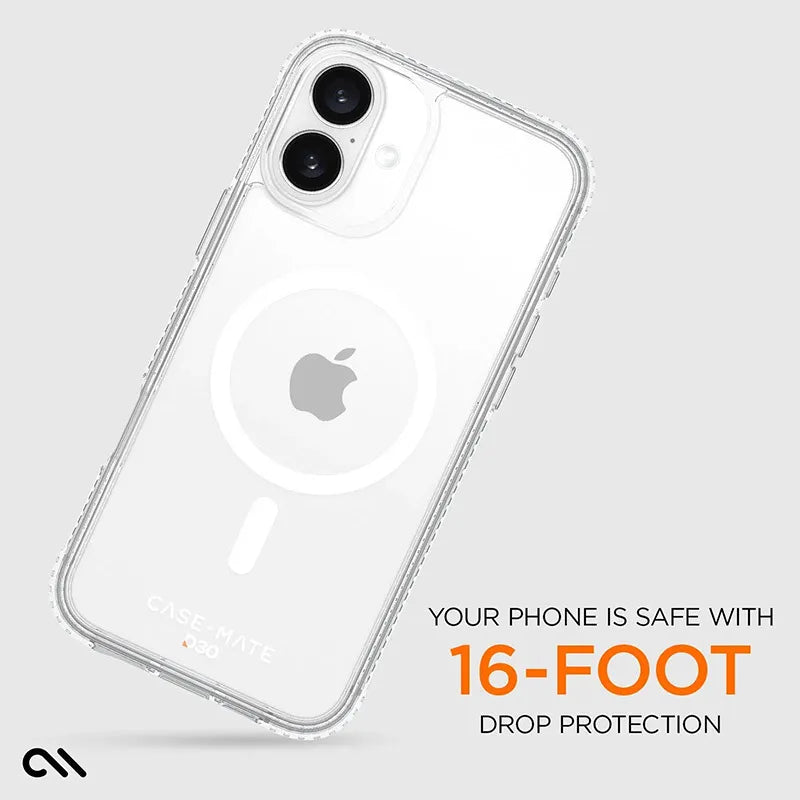 Case-Mate Tough D3O MagSafe – dėklas iPhone 16 Plus (skaidrus)