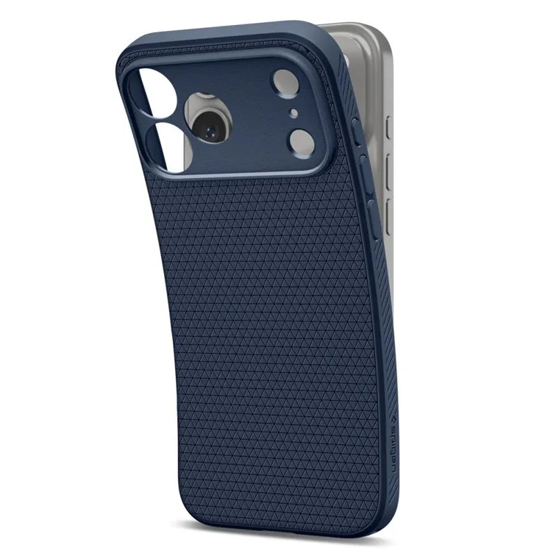 Spigen Liquid Air – dėklas, skirtas iPhone 18 Pro / 17 Pro (tamsiai mėlynas)