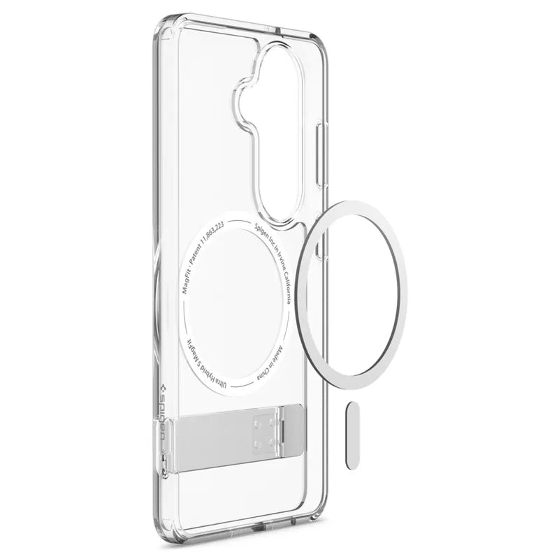 Spigen Ultra Hybrid S Mag MagSafe – dėklas Samsung Galaxy S26+ (skaidrus/baltas)