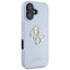 Guess Grained Big 4G Logo Small Classic Logo - dėklas iPhone 16 (mėlynas)