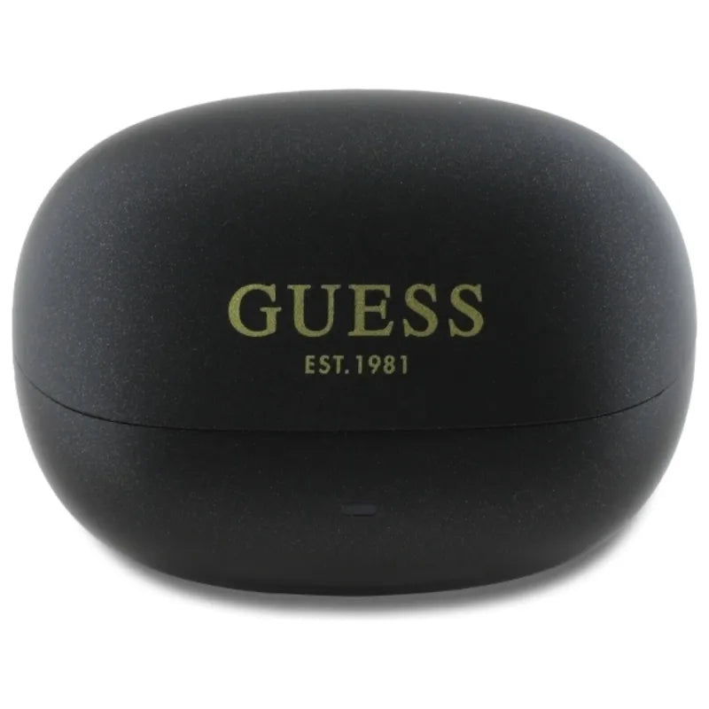 Guess Capsule Printed Logo – „Bluetooth“ TWS ANC & ENC ausinės + įkrovimo dėklas (juodos)
