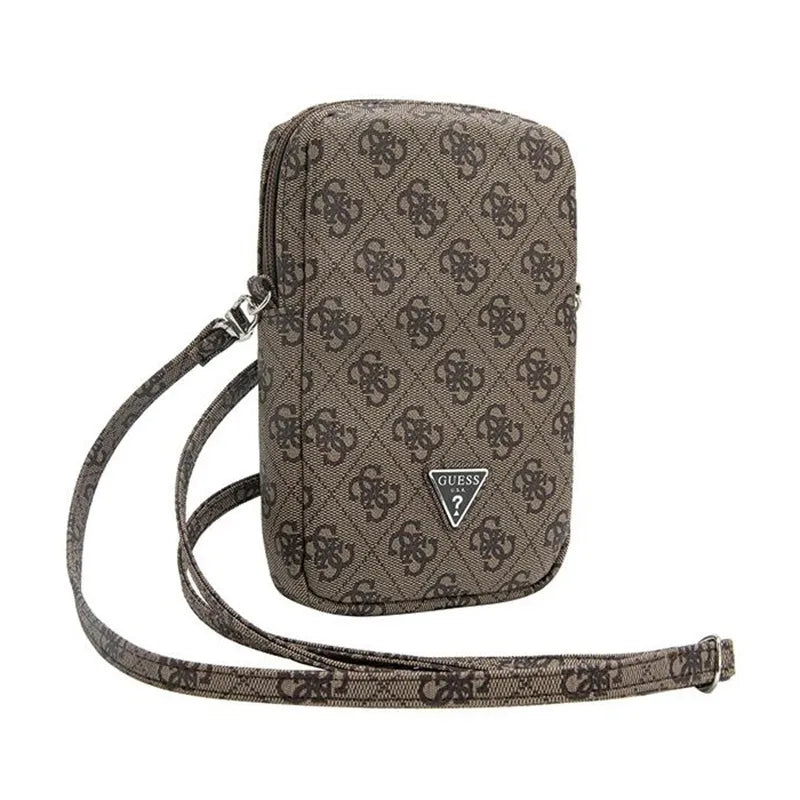 Guess Zip 4G Triangle – telefono krepšys (rudos spalvos)