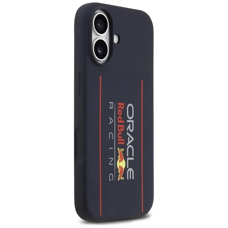 Red Bull Silicone Oversize Vertical Logo MagSafe – iPhone 17 dėklas (tamsiai mėlynas)