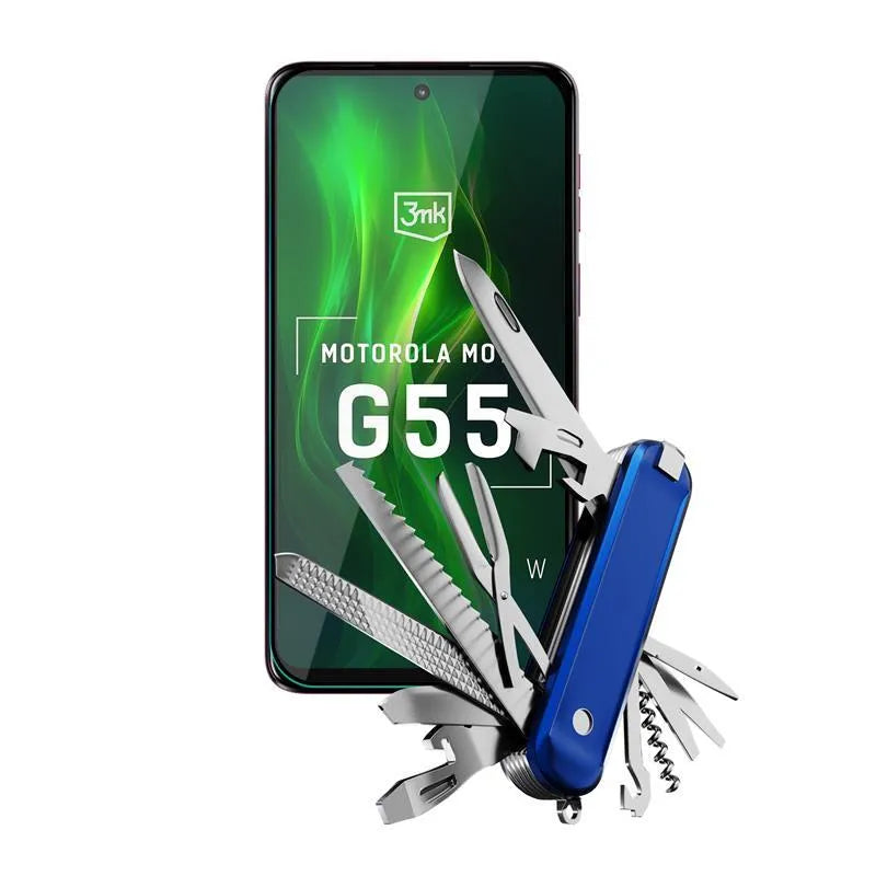 3mk HardGlass Max Lite – Grūdintas stiklas, skirtas Motorola Moto G55 5G (juodas)