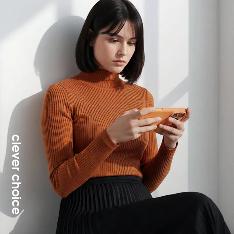 Crong Color Cover Magnetic – MagSafe dėklas, skirtas iPhone 17 Pro (oranžinis)