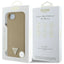 Guess Grained Triangle MagSafe – dėklas iPhone 16e telefonui (rudas)