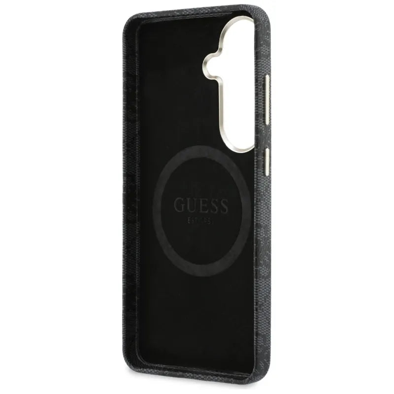 Guess 4G Triangle Logo MagSafe – dėklas Samsung Galaxy S26 (juodas)