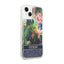 „Guess Liquid Glitter Flower“ – dėklas „iPhone 14 Plus“ telefonui (mėlynas)