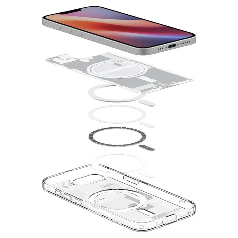 Spigen Ultra Hybrid Mag MagSafe – dėklas skirtas iPhone 17e / 16e (Zero One White)