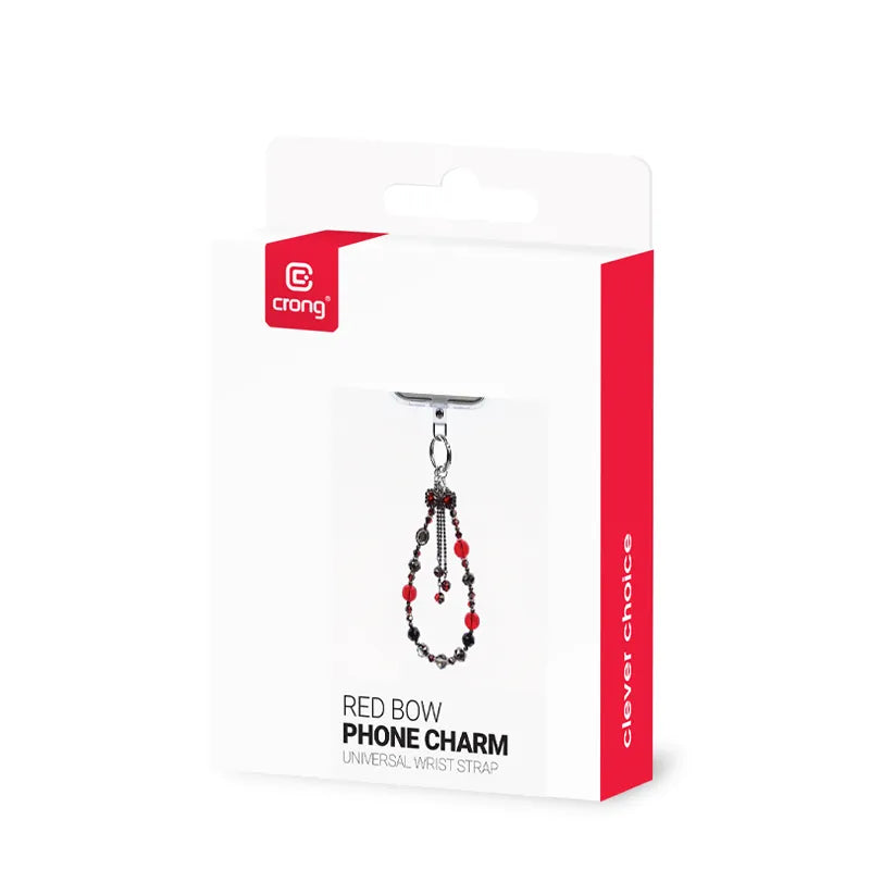 Crong Phone Charm – telefono pakabukas (Red Bow)