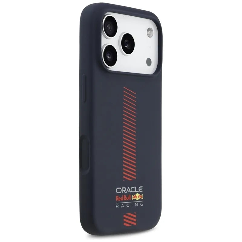 Red Bull Silicone Powerbar MagSafe – iPhone 17 Pro dėklas (tamsiai mėlynas)