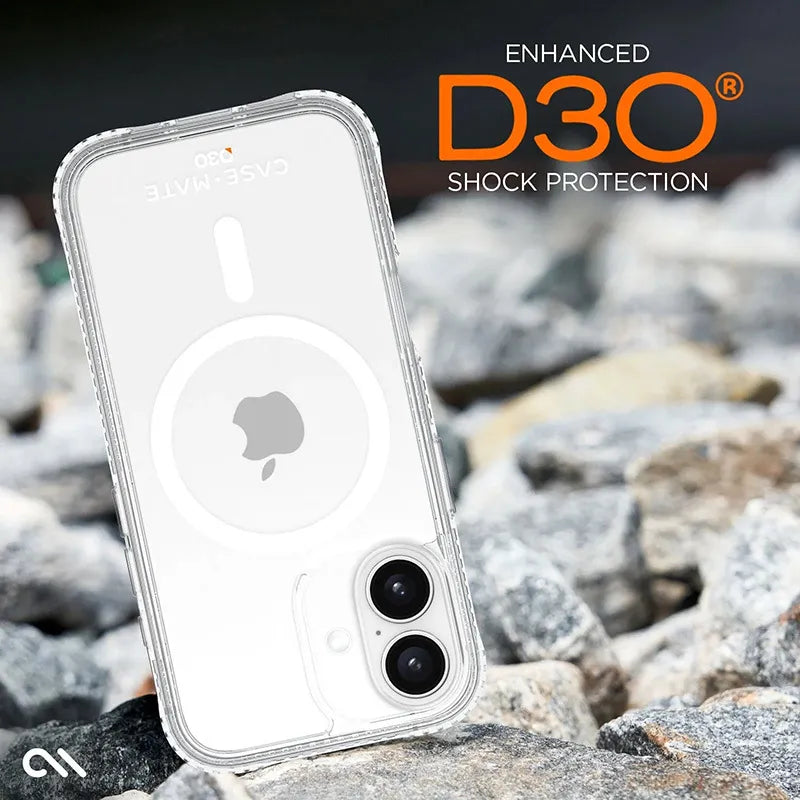 Case-Mate Tough D3O MagSafe – dėklas iPhone 16 Plus (skaidrus)