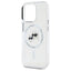 Karl Lagerfeld IML Metal Karl & Choupette Head MagSafe – dėklas iPhone 15 Pro Max (Baltas)